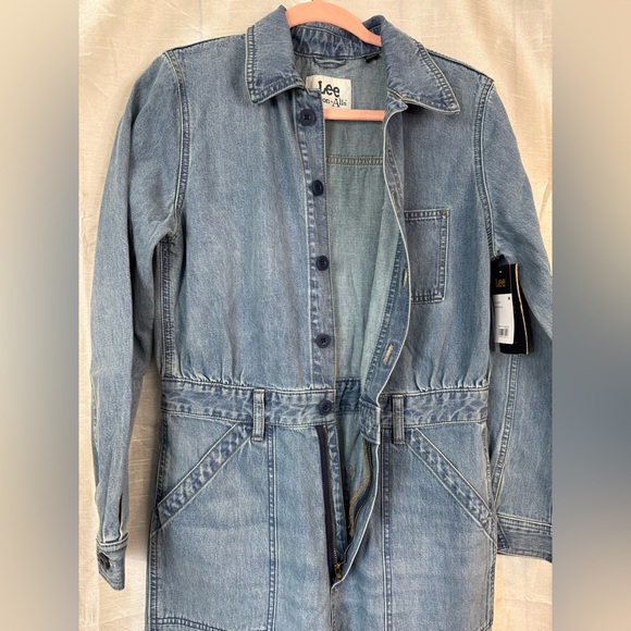 Lee Blue Denim distressed WOMEN'S UNION-ALLS - Picture 8 of 8